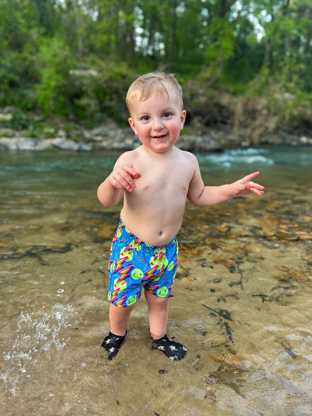 Neon Bolts Swim Trunks (FINAL SALE)