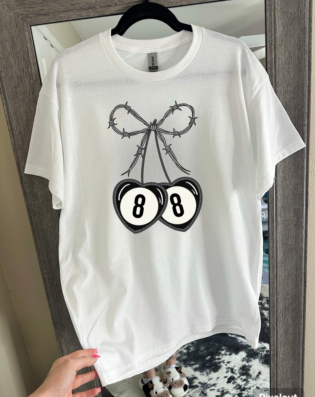 Barbed Wire Bow Tee or Crewneck