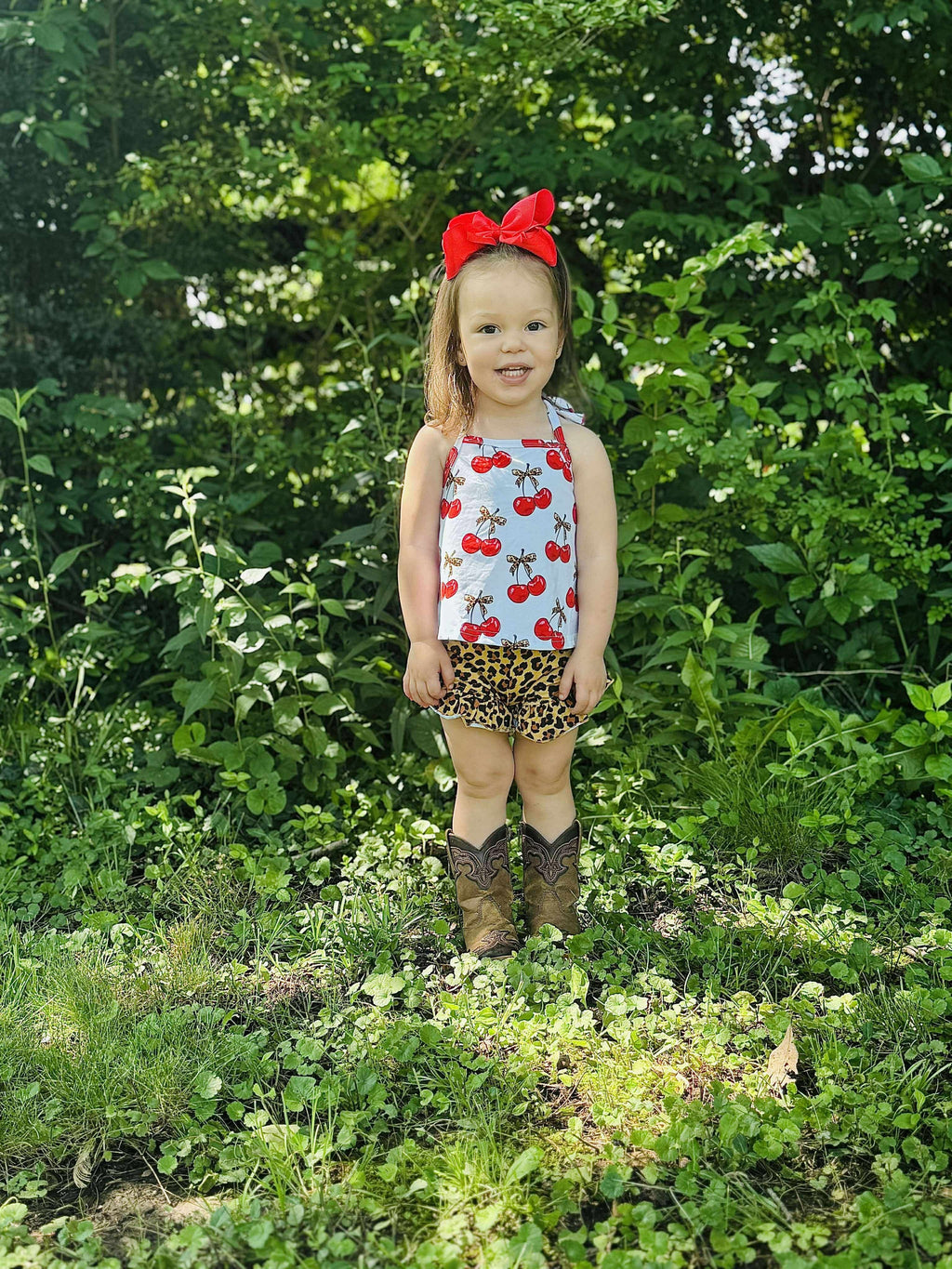 Girls 10/12 Cherry-licious Swing Top (FINAL SALE)