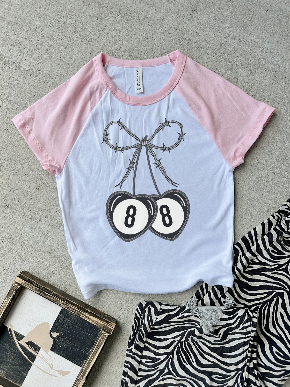 Barbed Wire Bow Baby Tee
