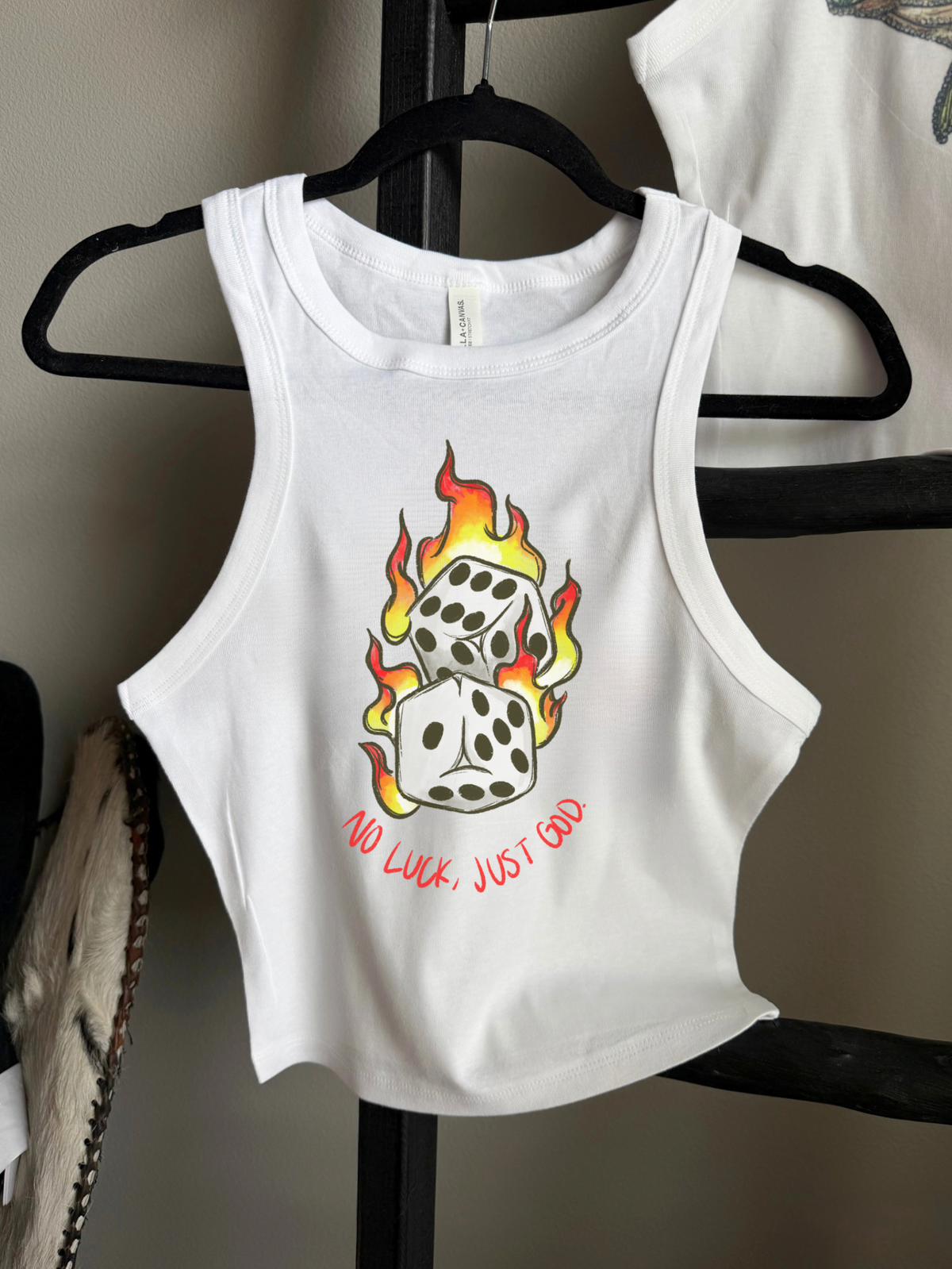 No Luck, Just God Cropped Tank