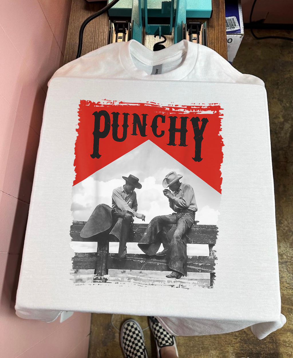 Punchy Cowboys Tee or Crewneck