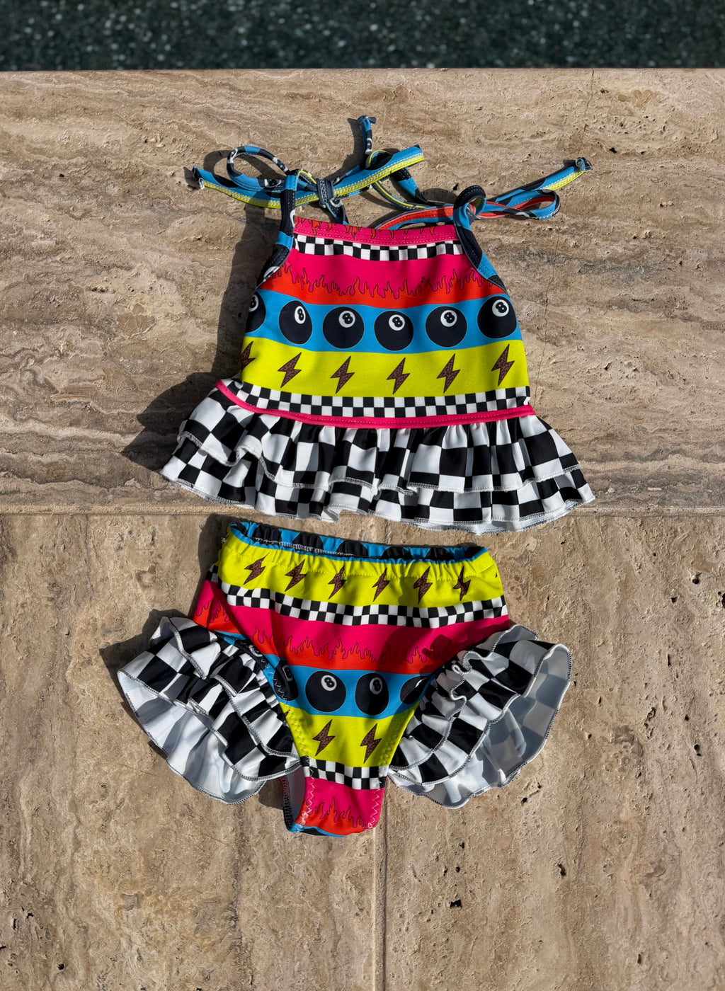Fast Lane Babe 2 Piece Swim Suit