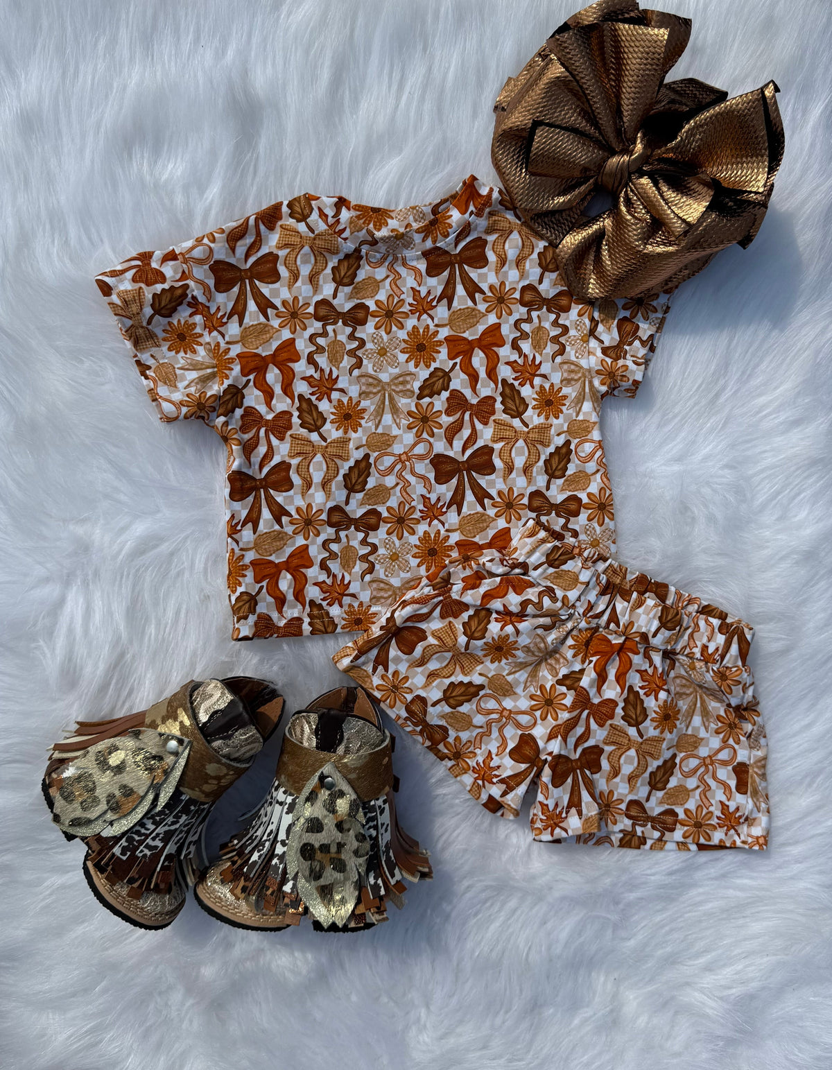 Newborn Pumpkin Spice Bows Oversized Set (FINAL SALE)