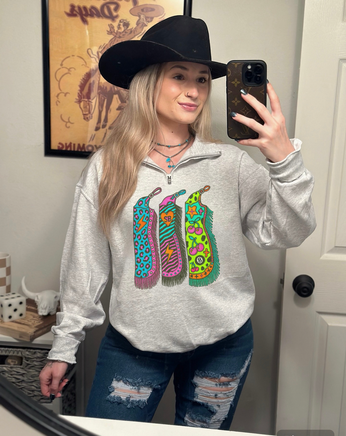 Cowgirl Chaps Quarter Zip
