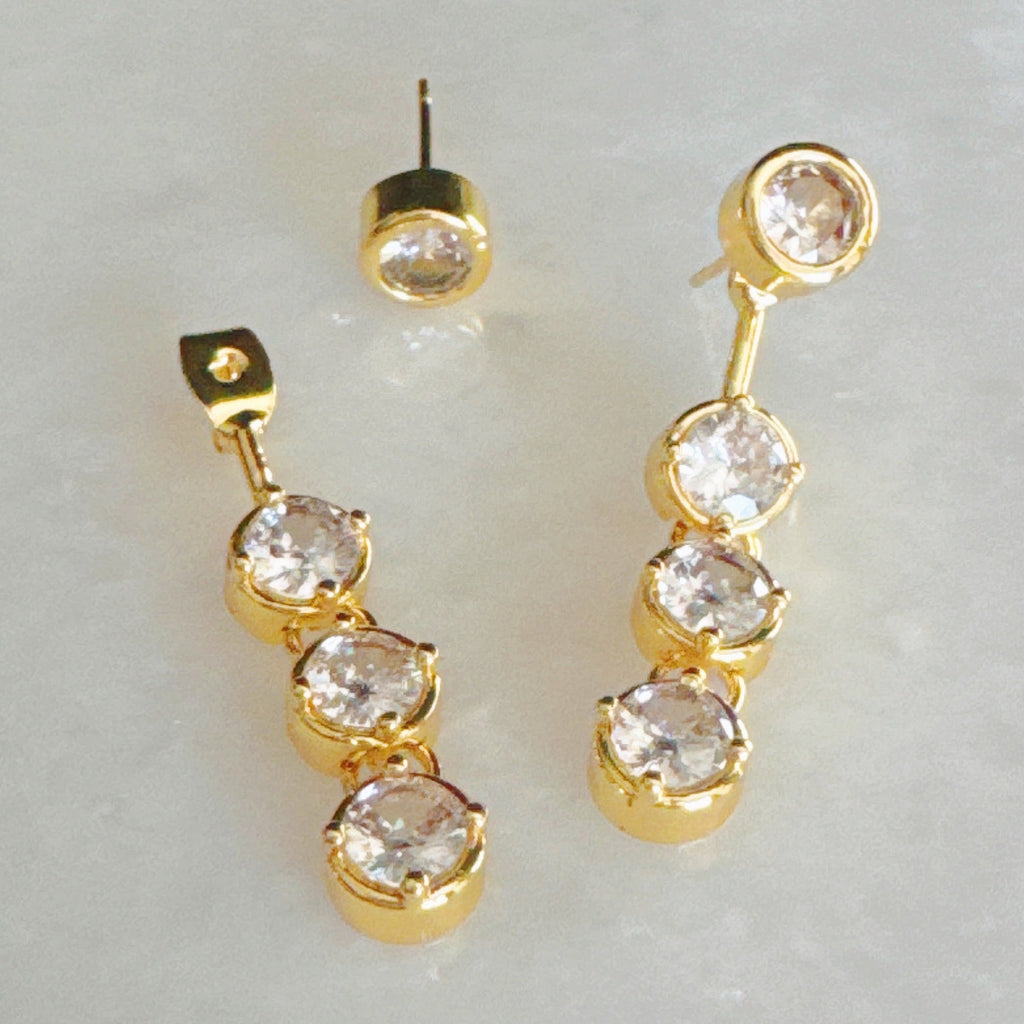 Backdrop Bezel Earrings