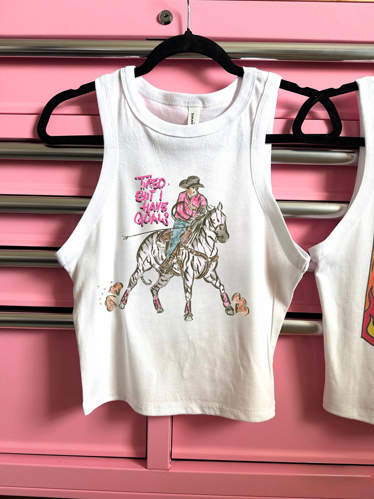 Tired But I Have Goals Cropped Tank