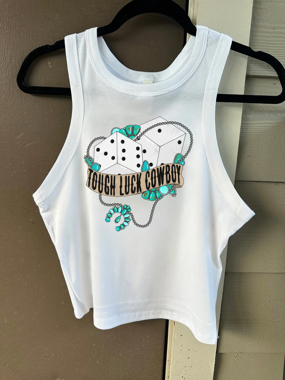 Tough Luck Cowboy Cropped Tank