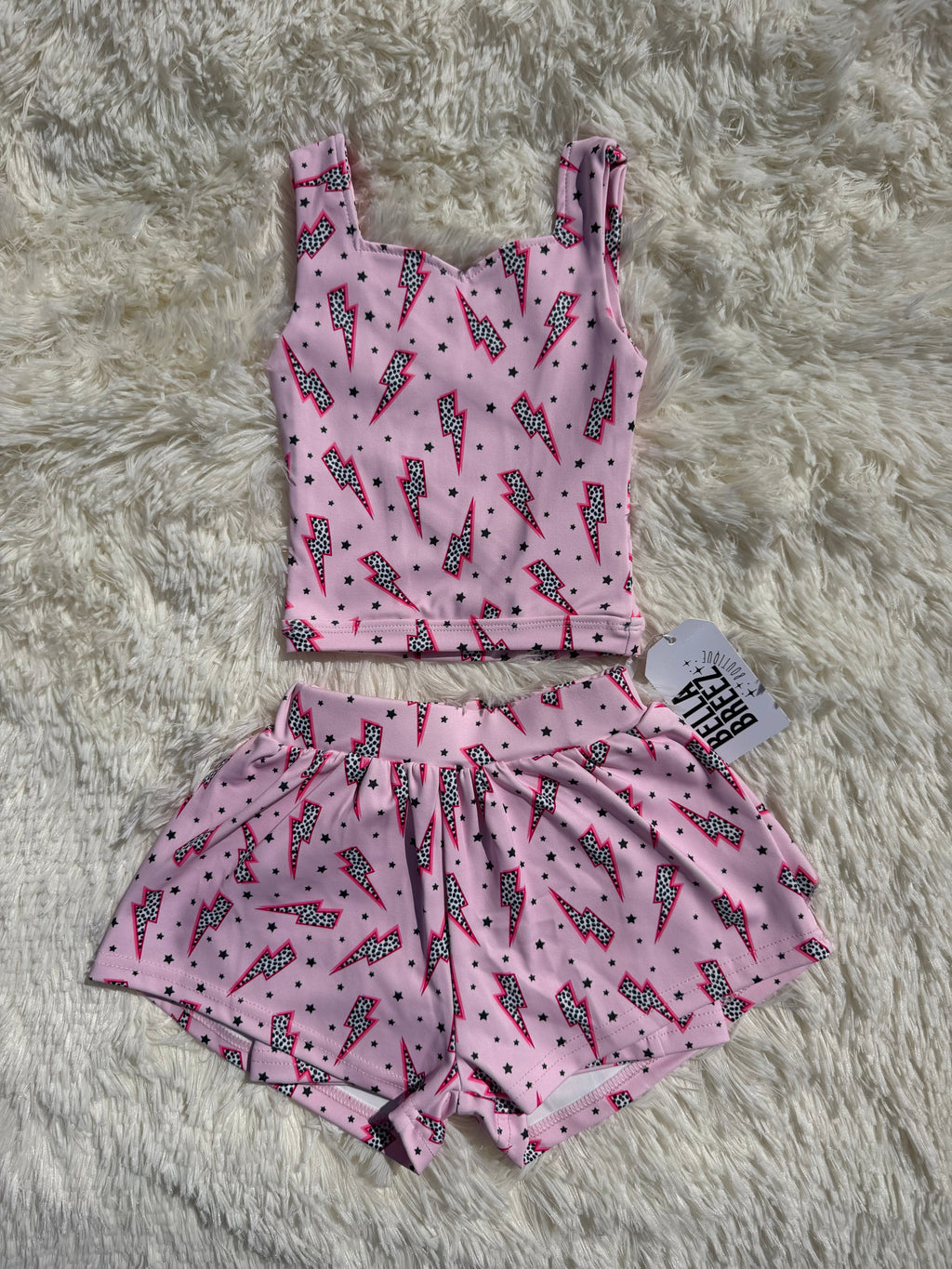 Pink Power Yoga Short Set