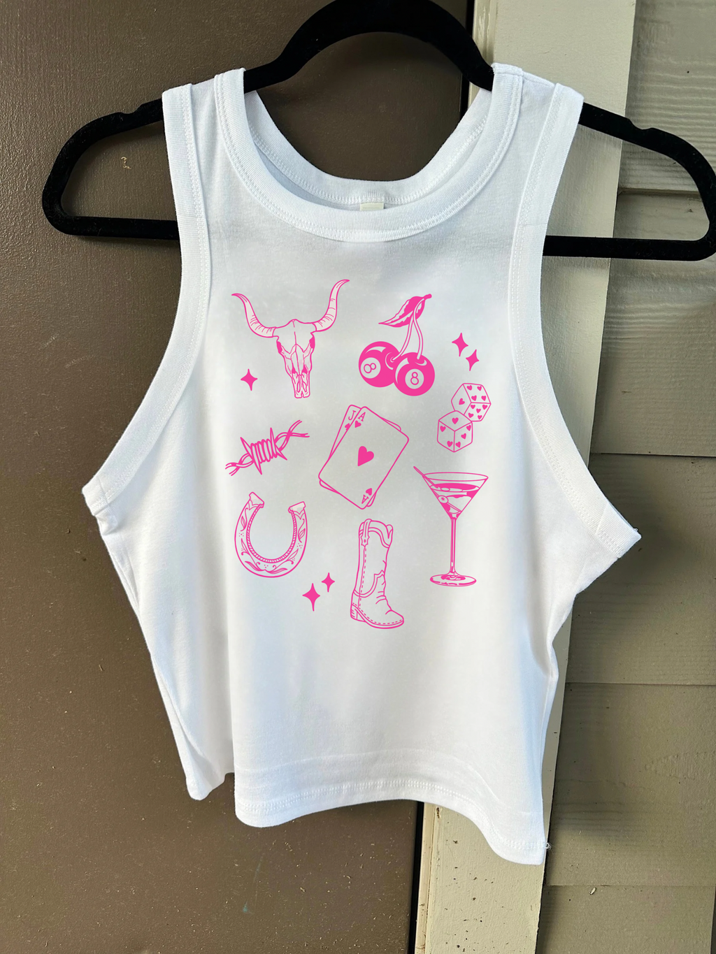 Western Martini Cropped Tank