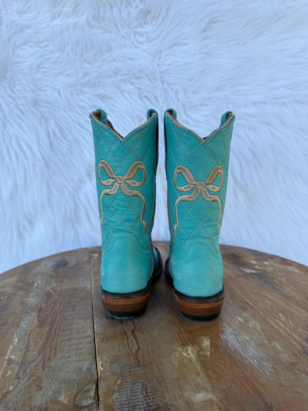 Turquoise Bow Tanner Mark Boots
