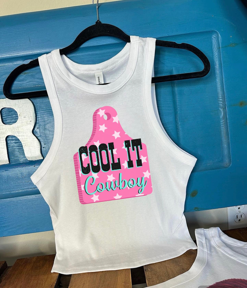 Cool It Cowboy Cropped Tank