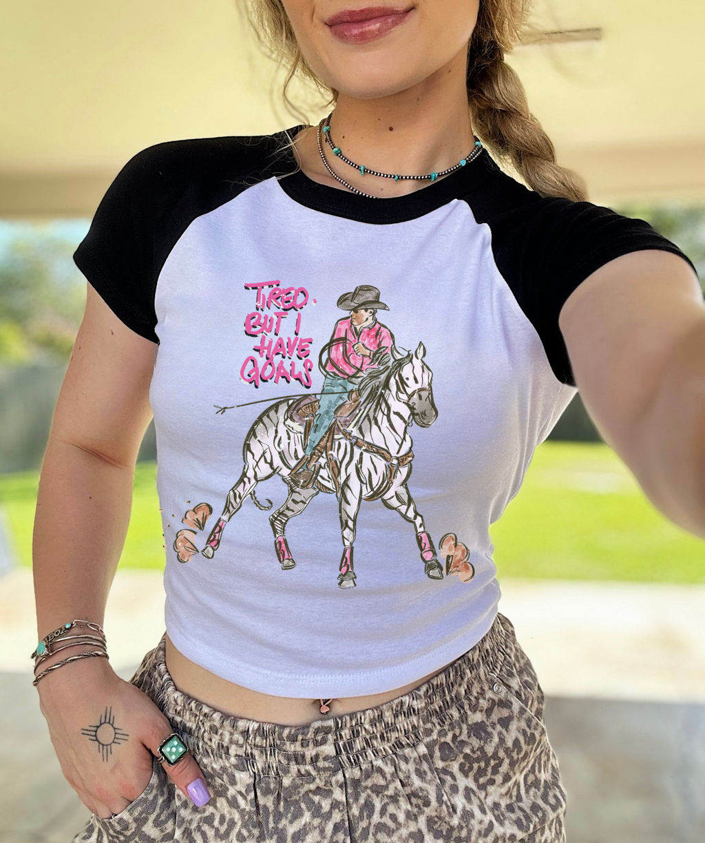 Tired But I Have Goals Baby Tee