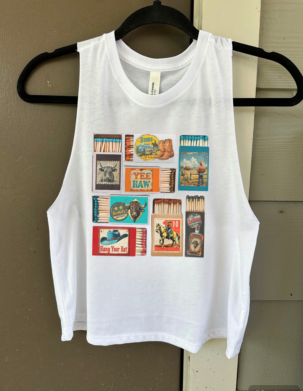 Western Matchbox Cropped Tank