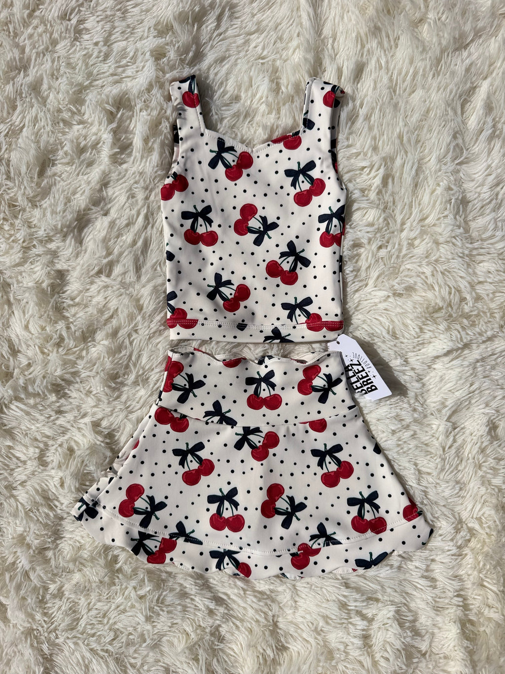 Cherry Kiss Yoga Skirt Set
