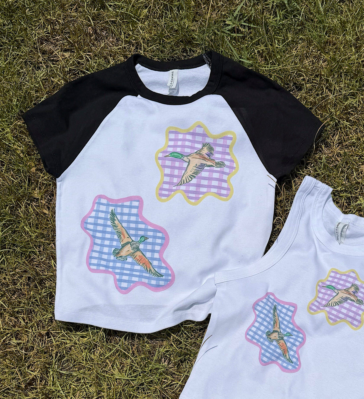 Gingham Mallards Baby Tee