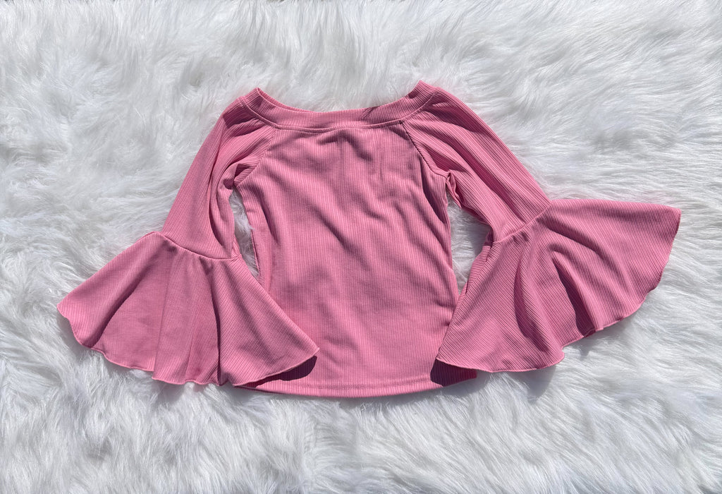 Light Pink Bell Sleeve Leo/Top