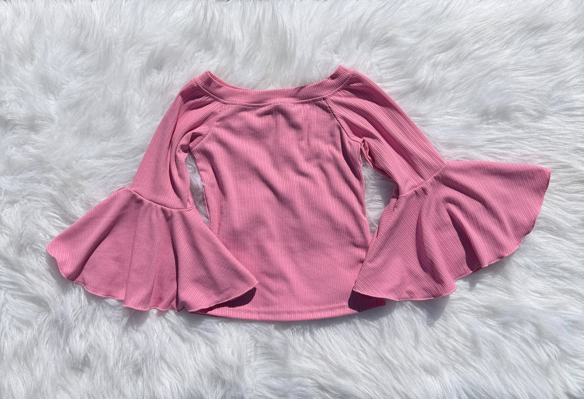 Light Pink Bell Sleeve Leo/Top