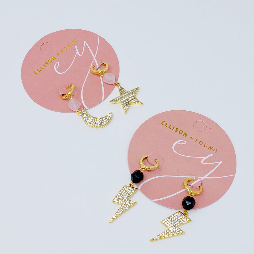 Shine From Sky Drop Earrings