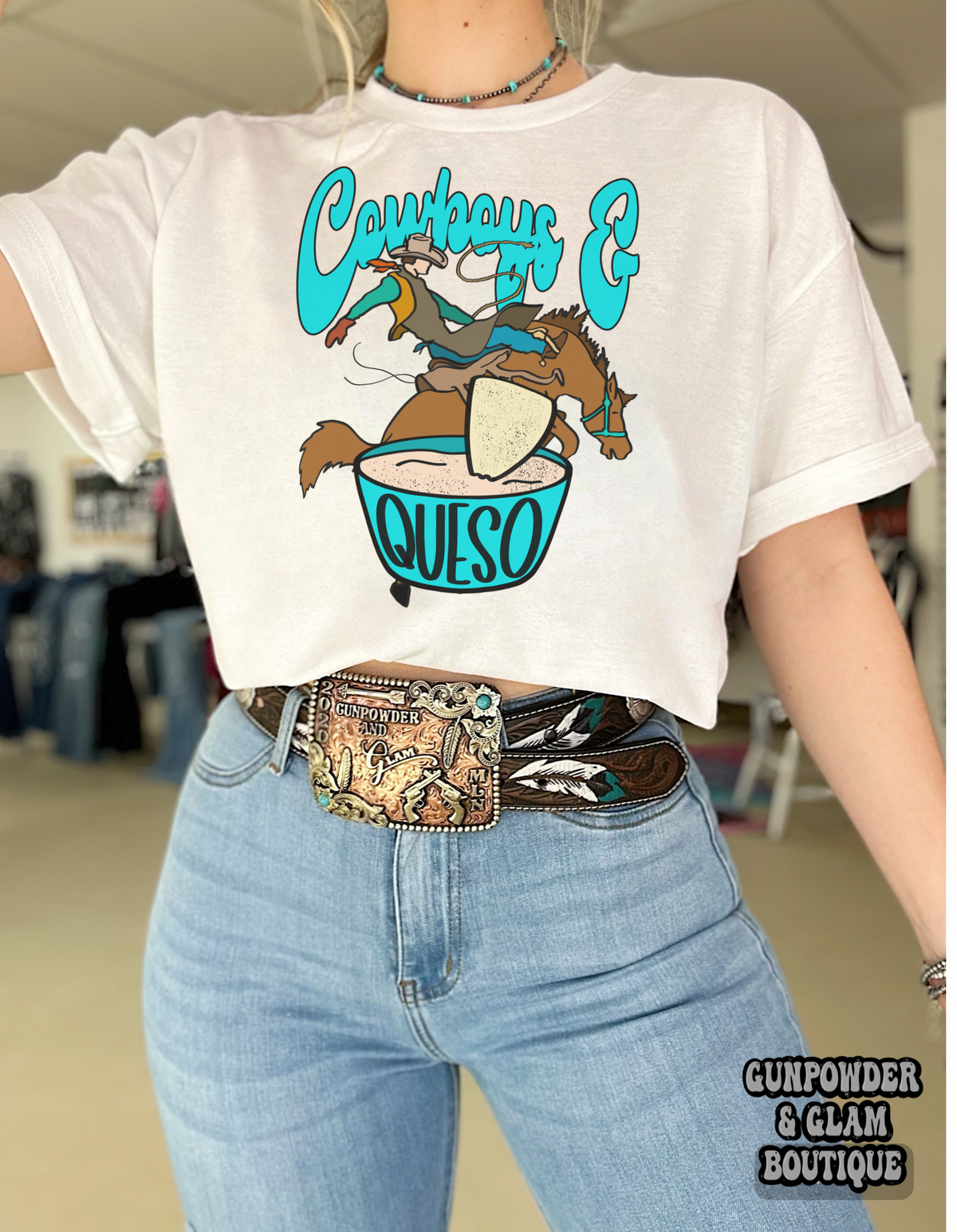 Cowboys & Queso Tee or Crewneck