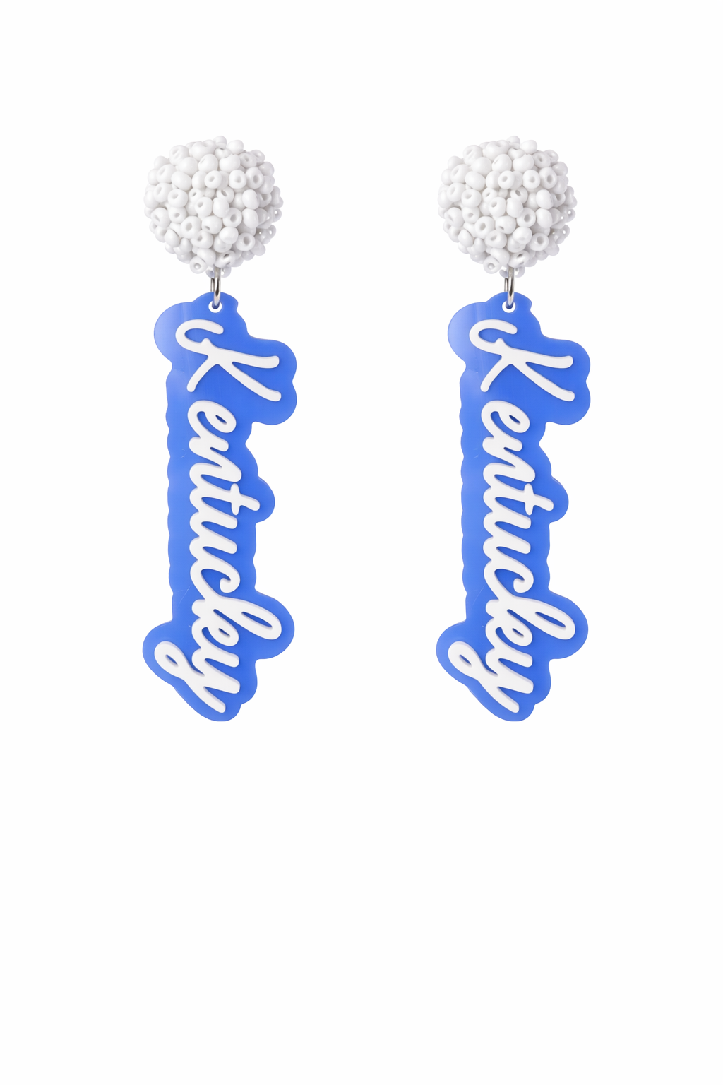 Kentucky Pom Pom Drop Earrings