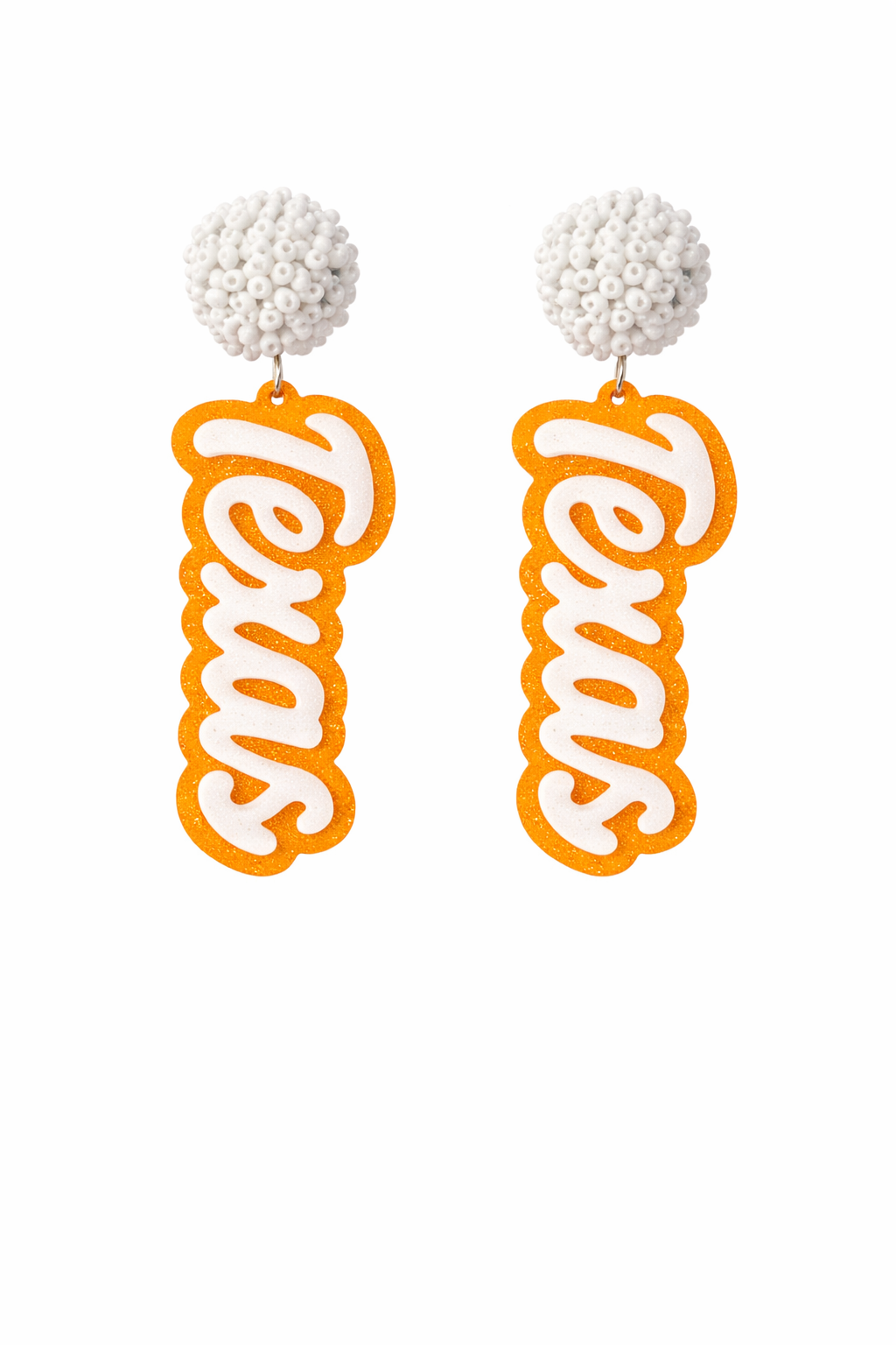 Texas Pom Pom Drop Earrings