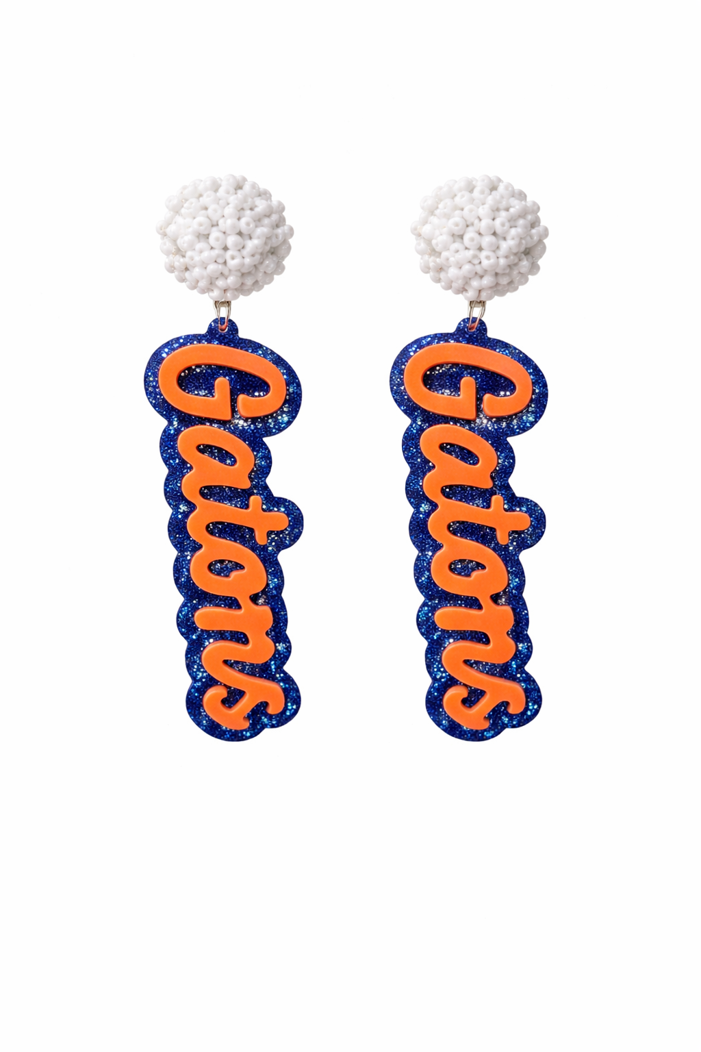Gators Pom Pom Drop Earrings