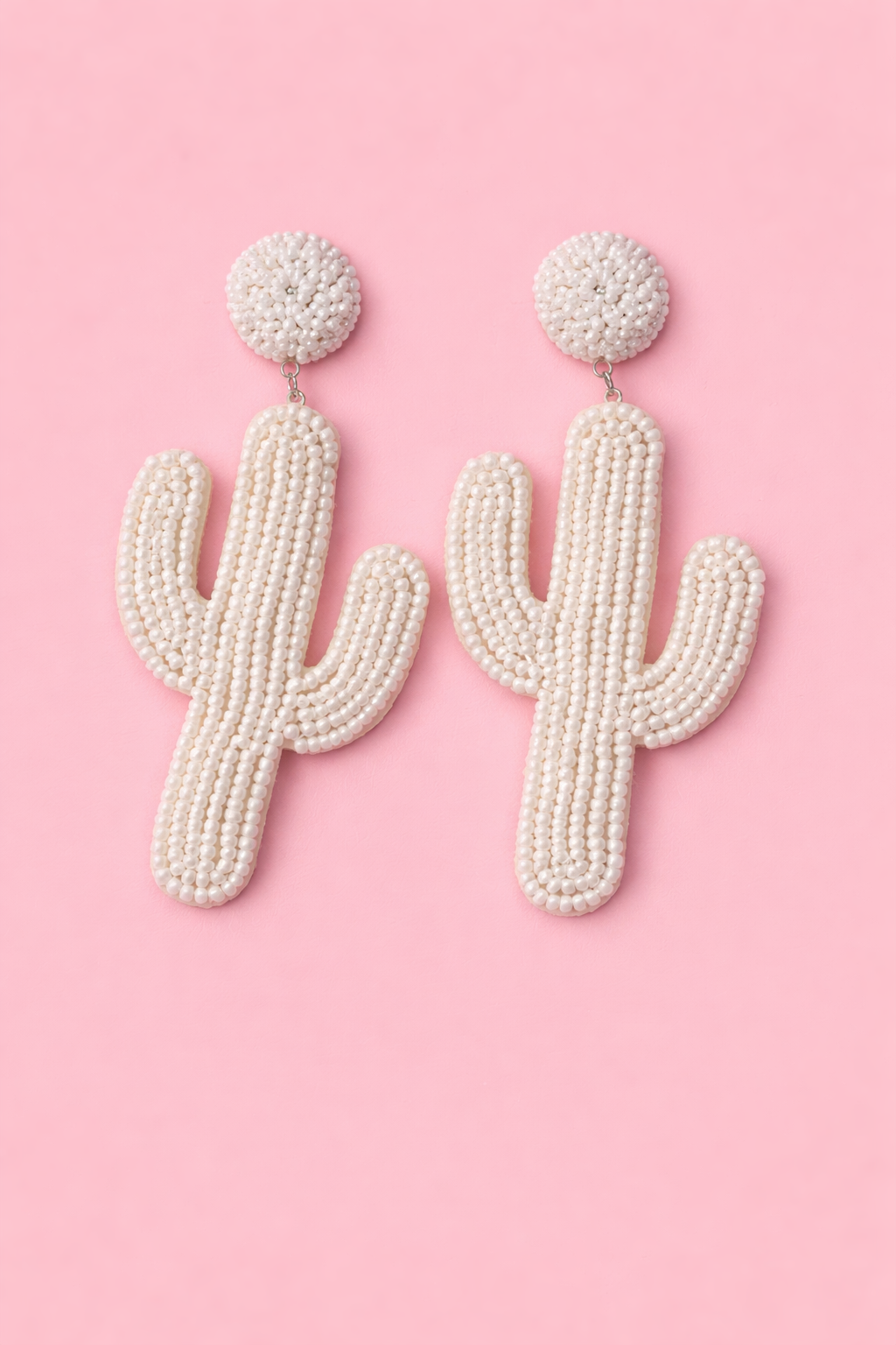 Desert Cactus Beaded Earrings