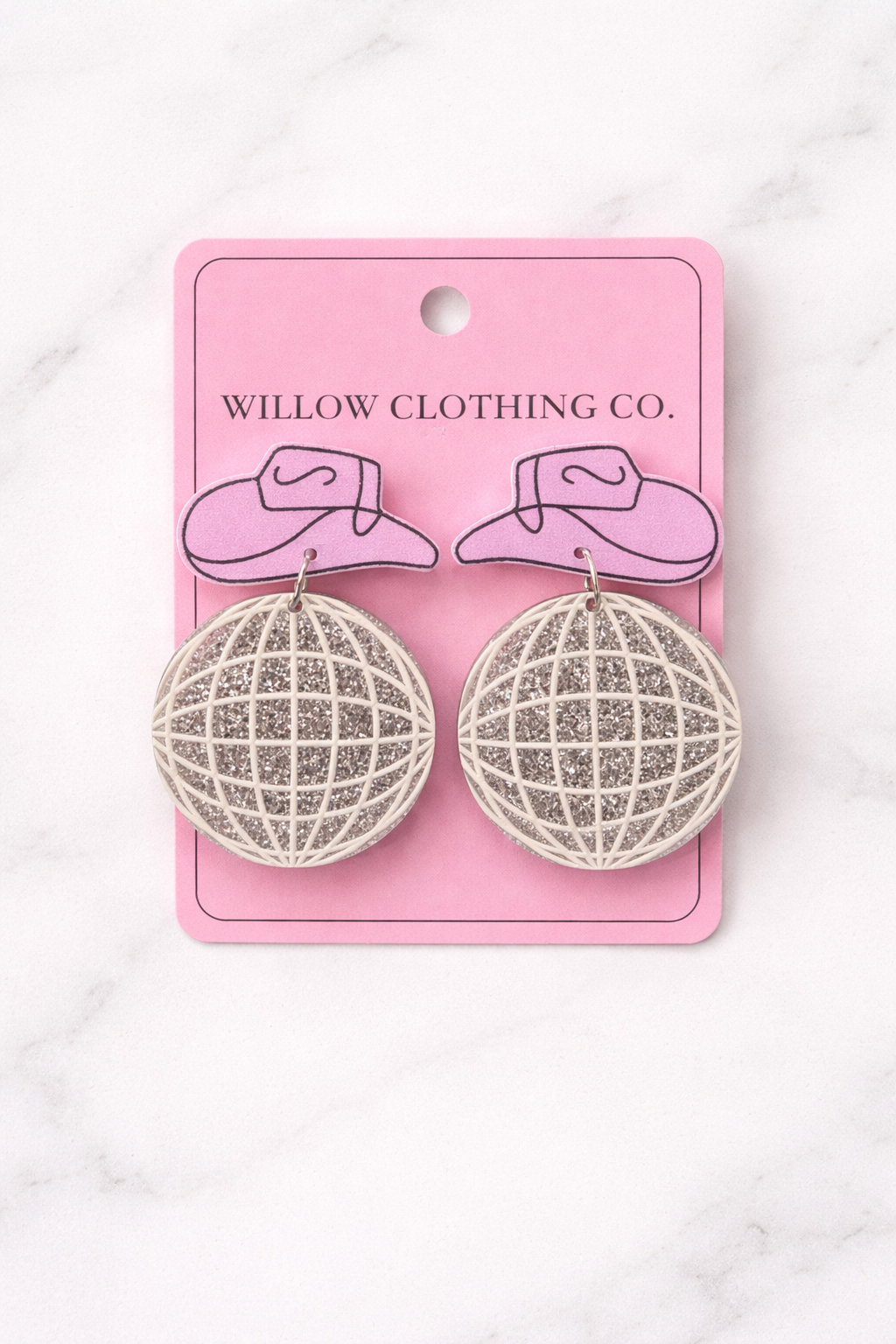 Shimmering Disco Cowgirl Earrings