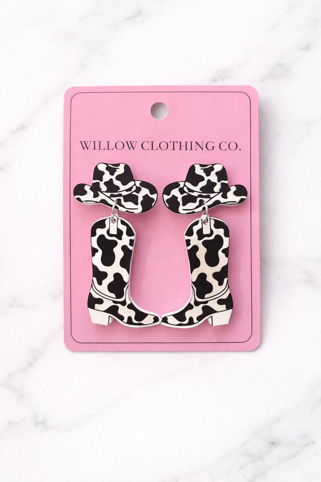 Move On Cow Print Earrings