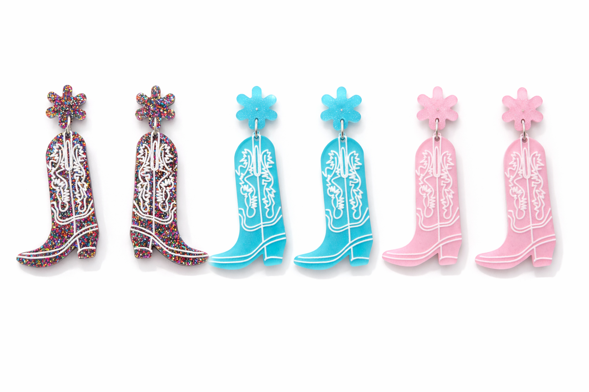 Sweet Spur Cowgirl Boot Earrings