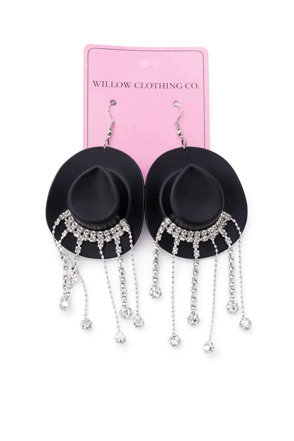 Rhinestone Rodeo Cowgirl Hat Earrings