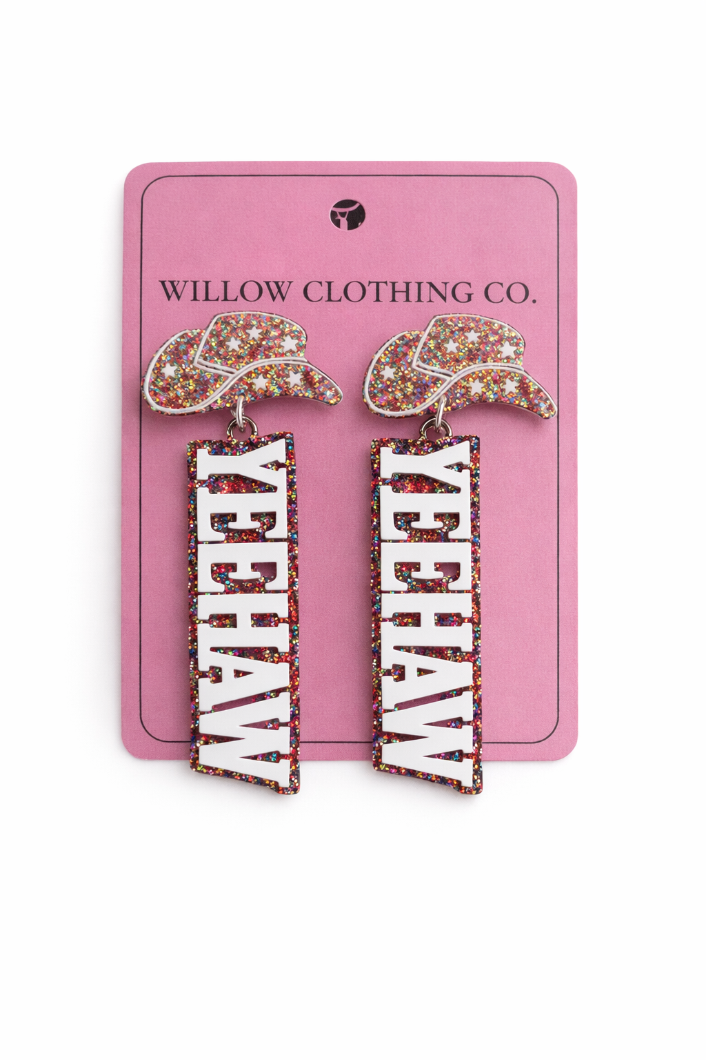 Yee Haw Beaded Cowgirl Boot Drop Earrings