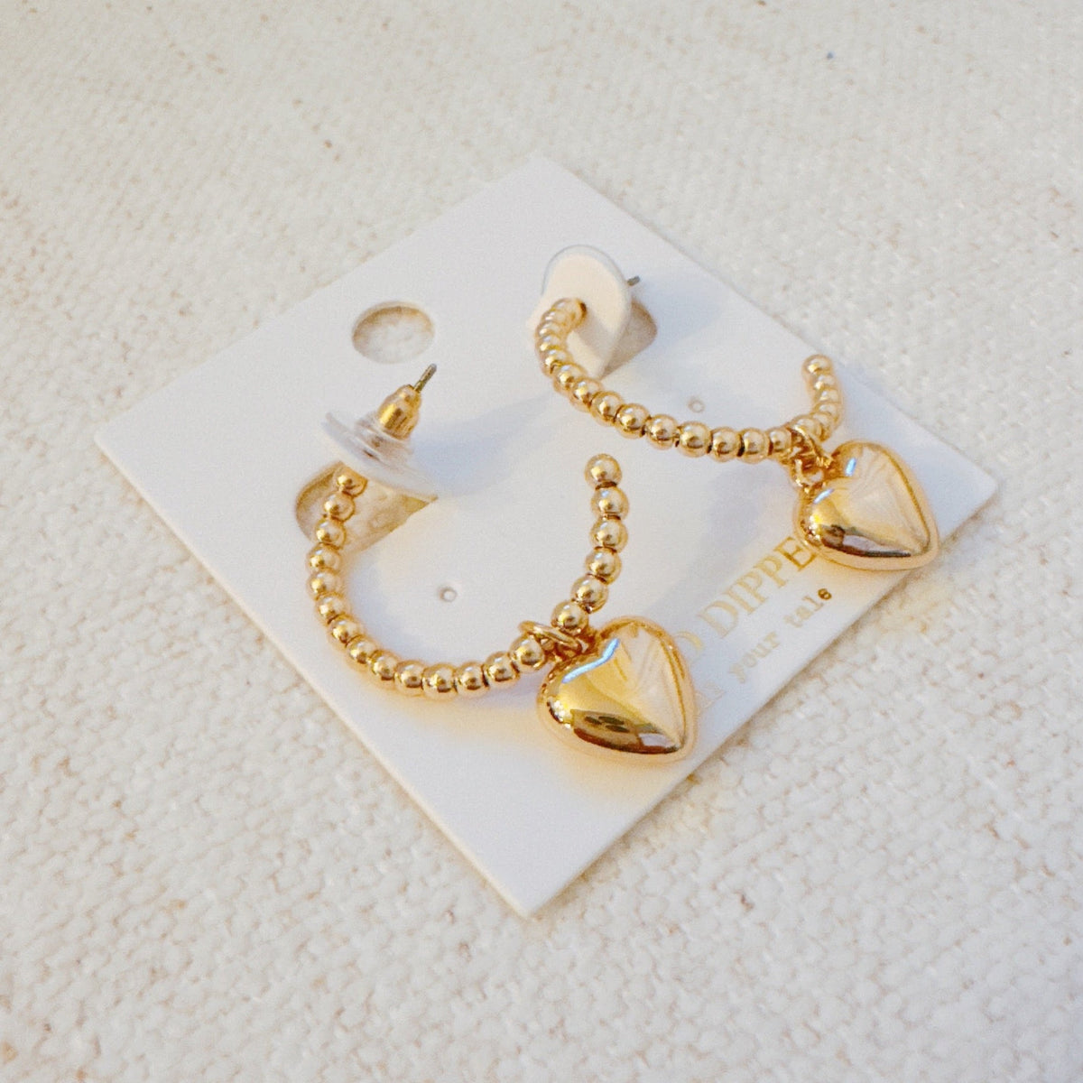 CiCi Dangle Heart Hoop Earrings
