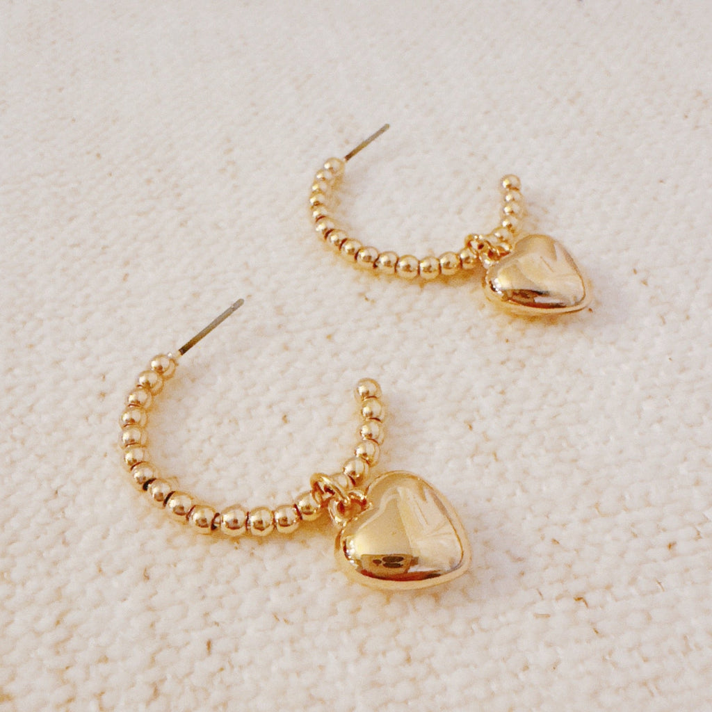 CiCi Dangle Heart Hoop Earrings