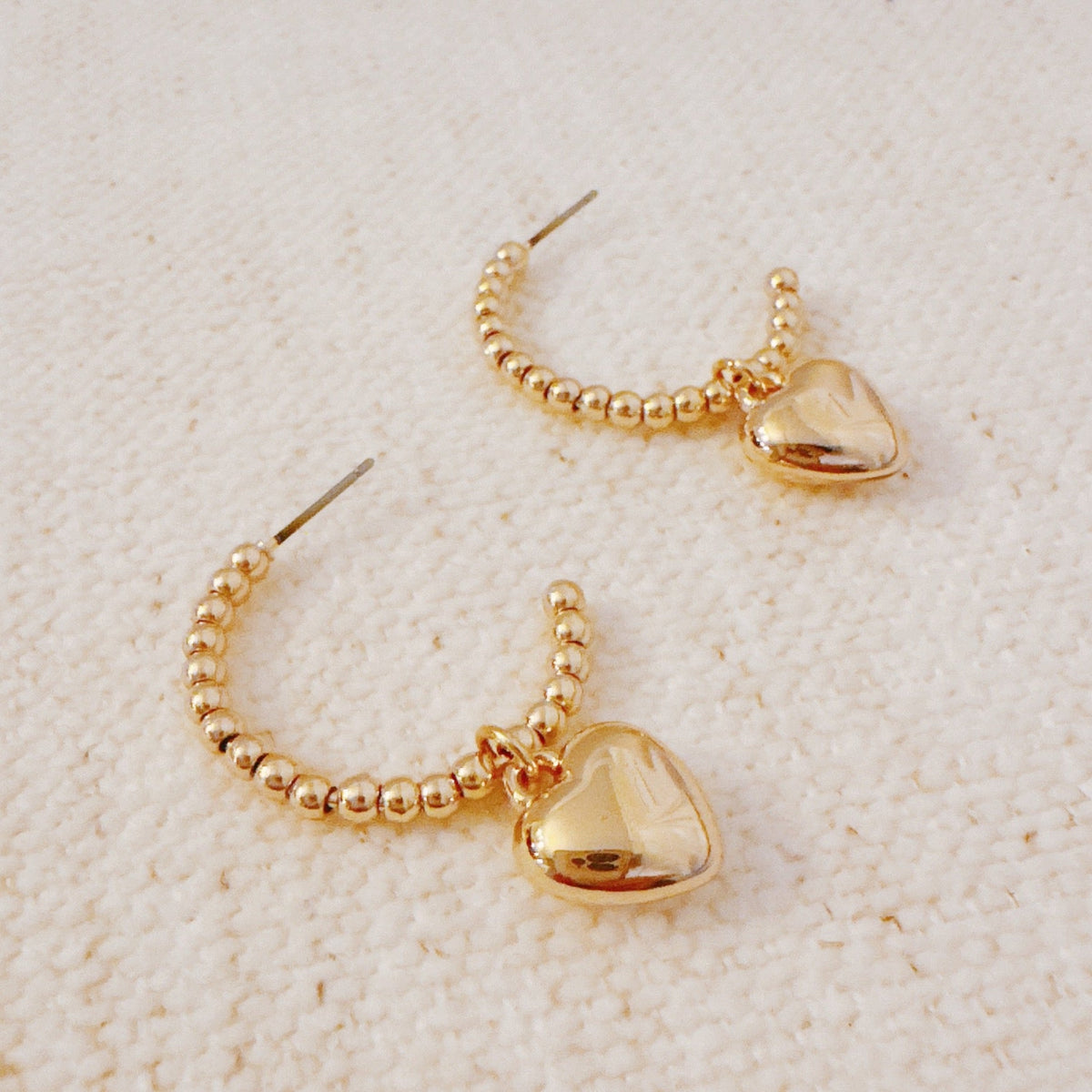 CiCi Dangle Heart Hoop Earrings