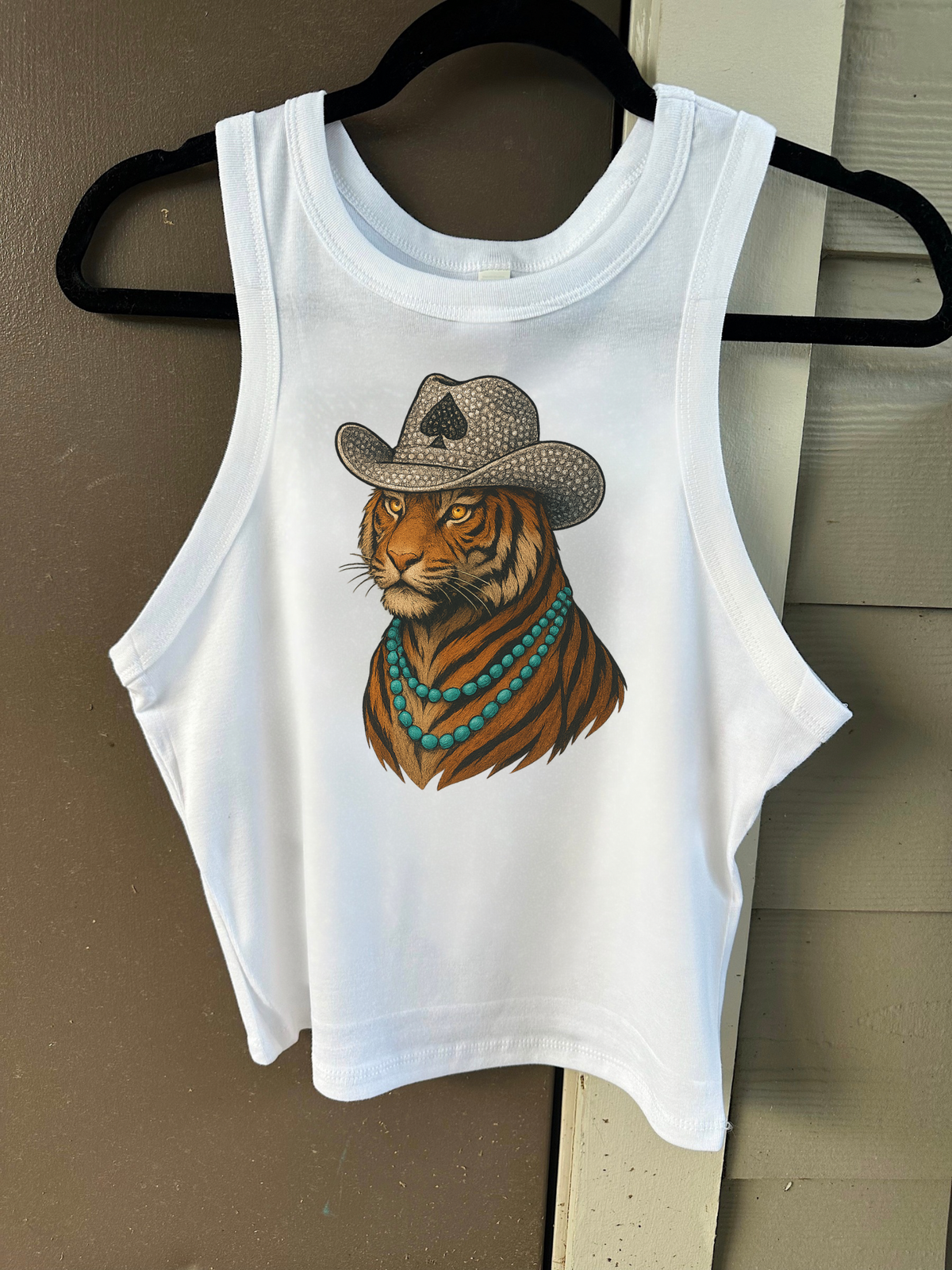 Tiger Cowboy Cropped Tank