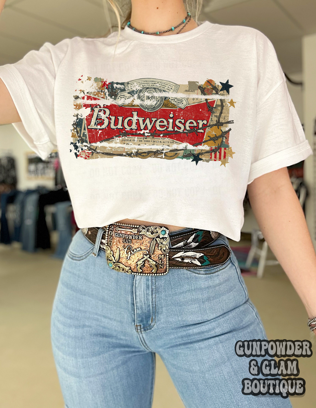 Barbed Wire Bud Tee or Crewneck