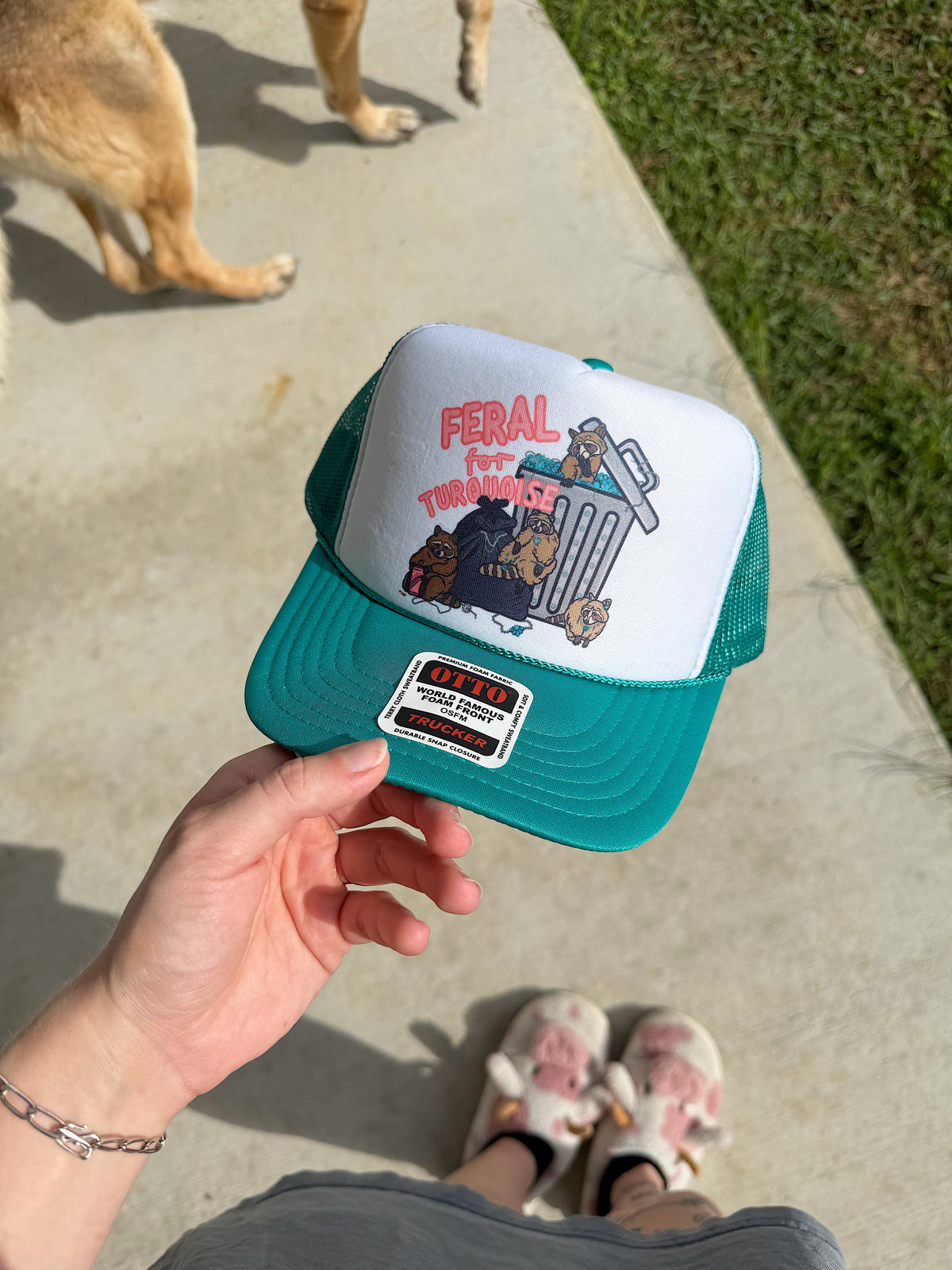 Feral For Turquoise Trucker Hat (Multiple Color Options)