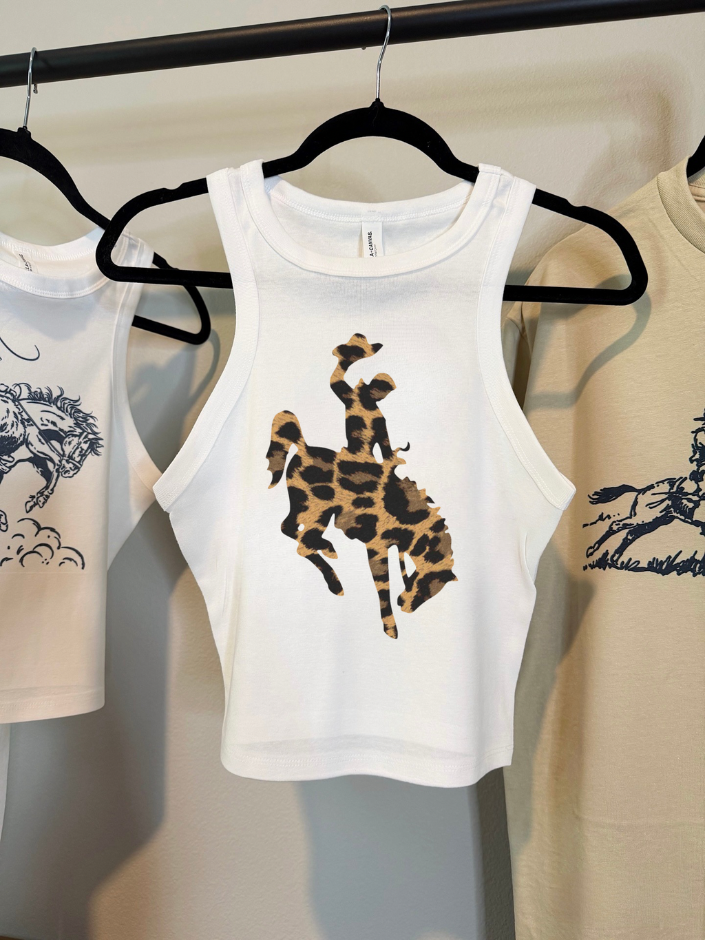 Leopard Cowboy Cropped Tank
