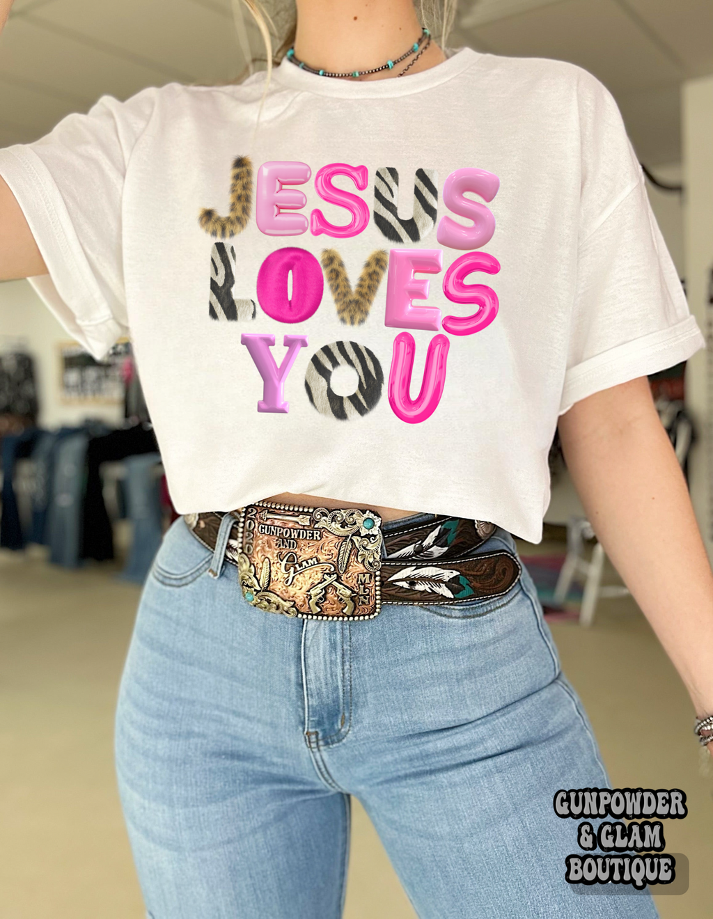 Jesus Loves You Tee or Crewneck