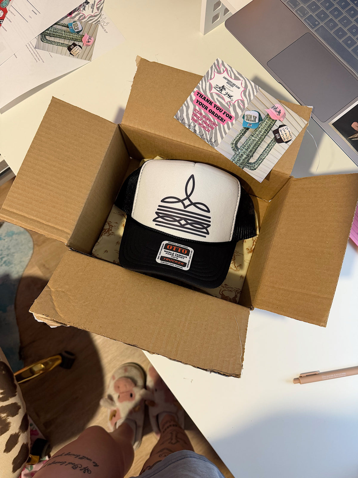 Boot Stitch Trucker Hat (Multiple Color Options)