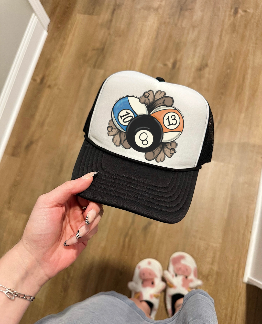 Edgy 8 Ball Trucker Hat (Multiple Color Options)