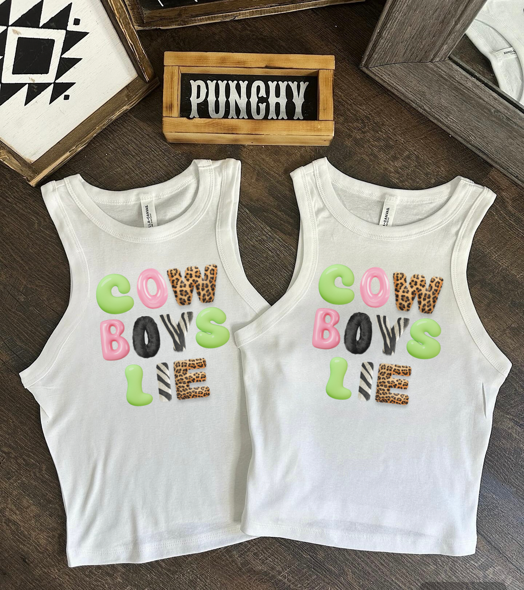 Cowboys Lie Cropped Tank