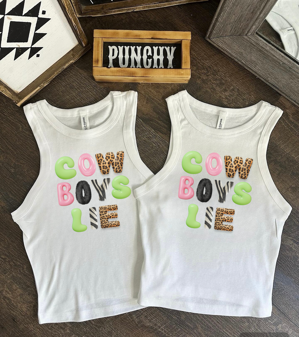 Cowboys Lie Cropped Tank
