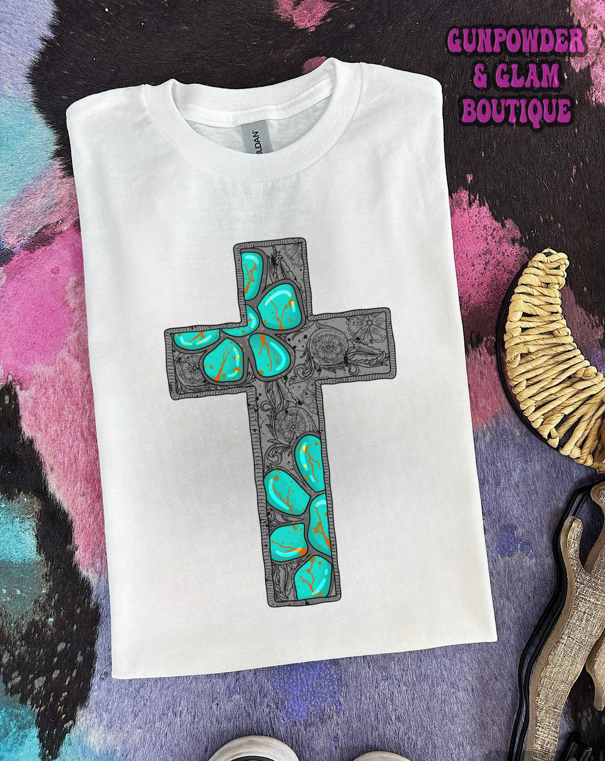 Western Cross Tee or Crewneck