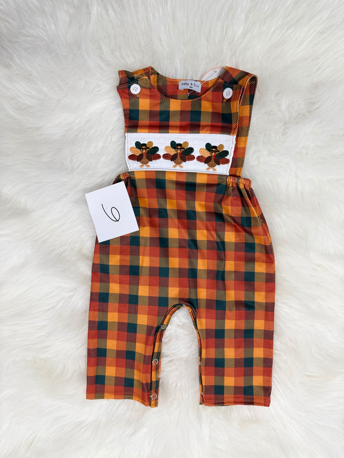 Fall Plaid Boy’s Thanksgiving Jumper (#6) (FINAL SALE)