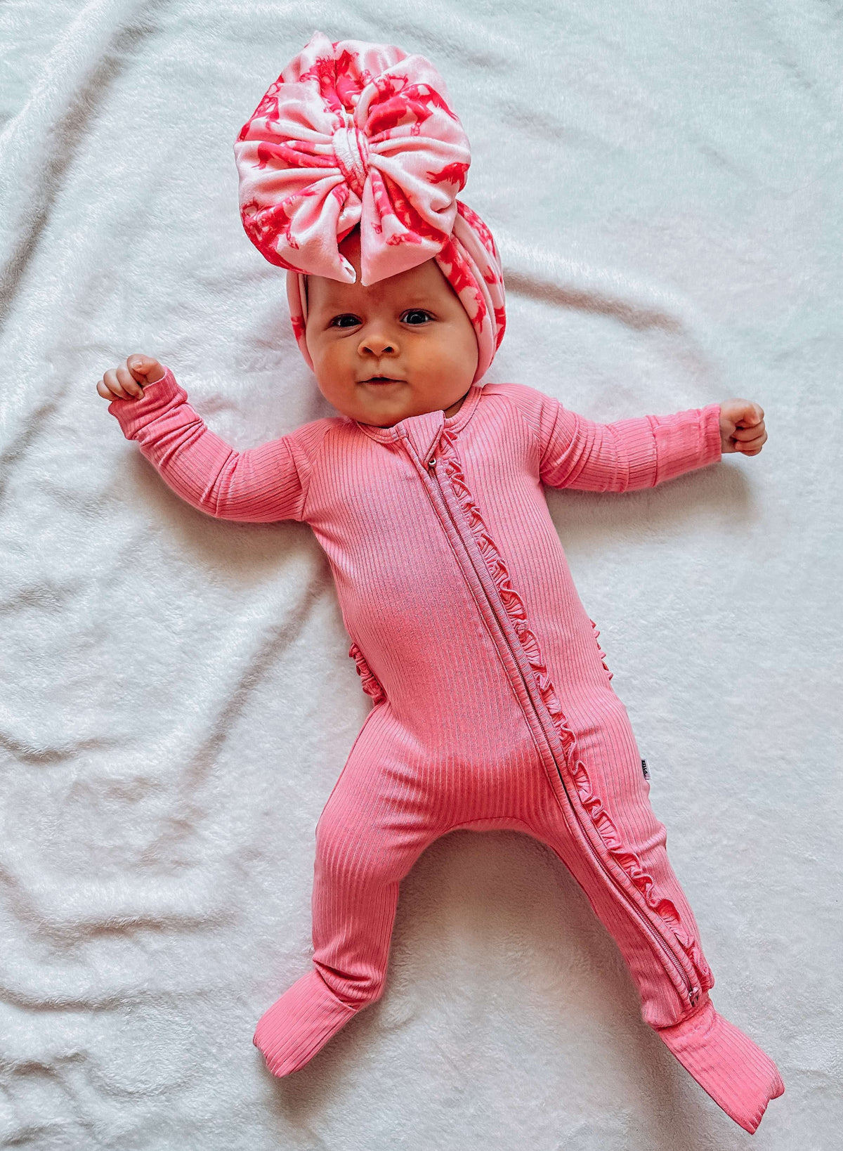 Ballerina Pink Ruffled Bamboo Sleeper