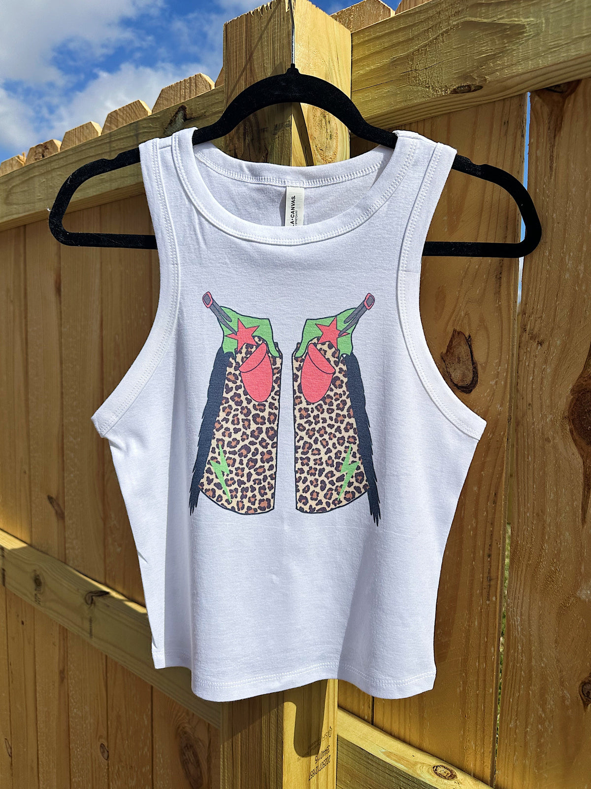 Leopard Chaps Cropped Tank