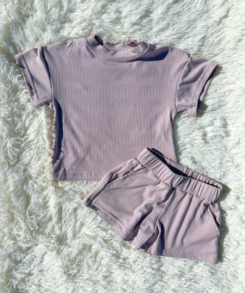 Kids lavender short set